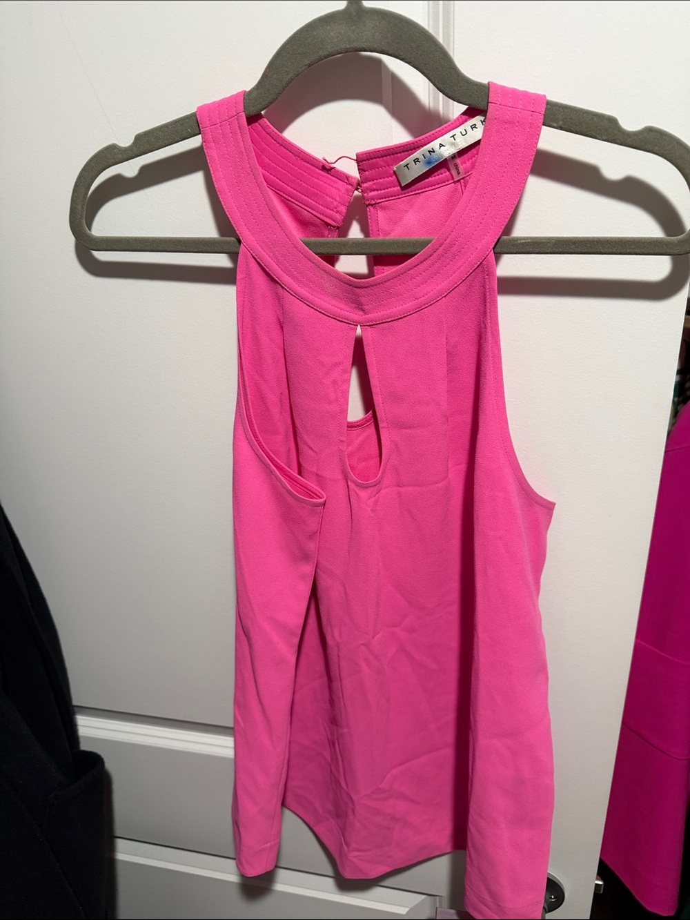 Trina Turk Hot Pink Keyhole Racerback Tank